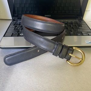 Coach 8400 Vintage Navy Blue Leather Skinny Belt Size: Medium